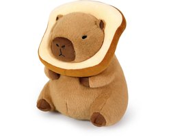 Klikkopers® - Capybara Knuffel - 32 CM - Capibara Brood Knuffel - Kawaii Knuffel - Kawaii Kussen