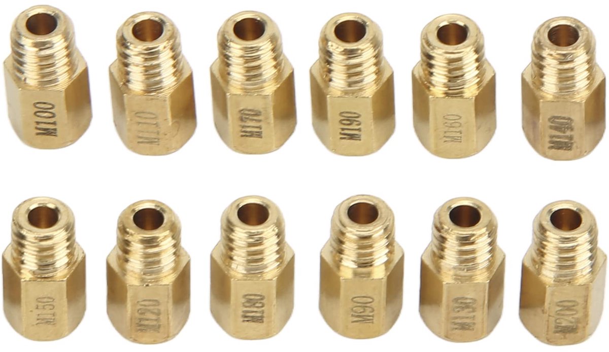 12 stuks Carburateursproeiers - Metaal 90-200 voor VM TM TMX