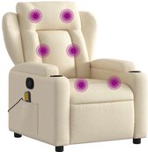 vidaXL - Massagestoel - verstelbaar - stof - crèmekleurig