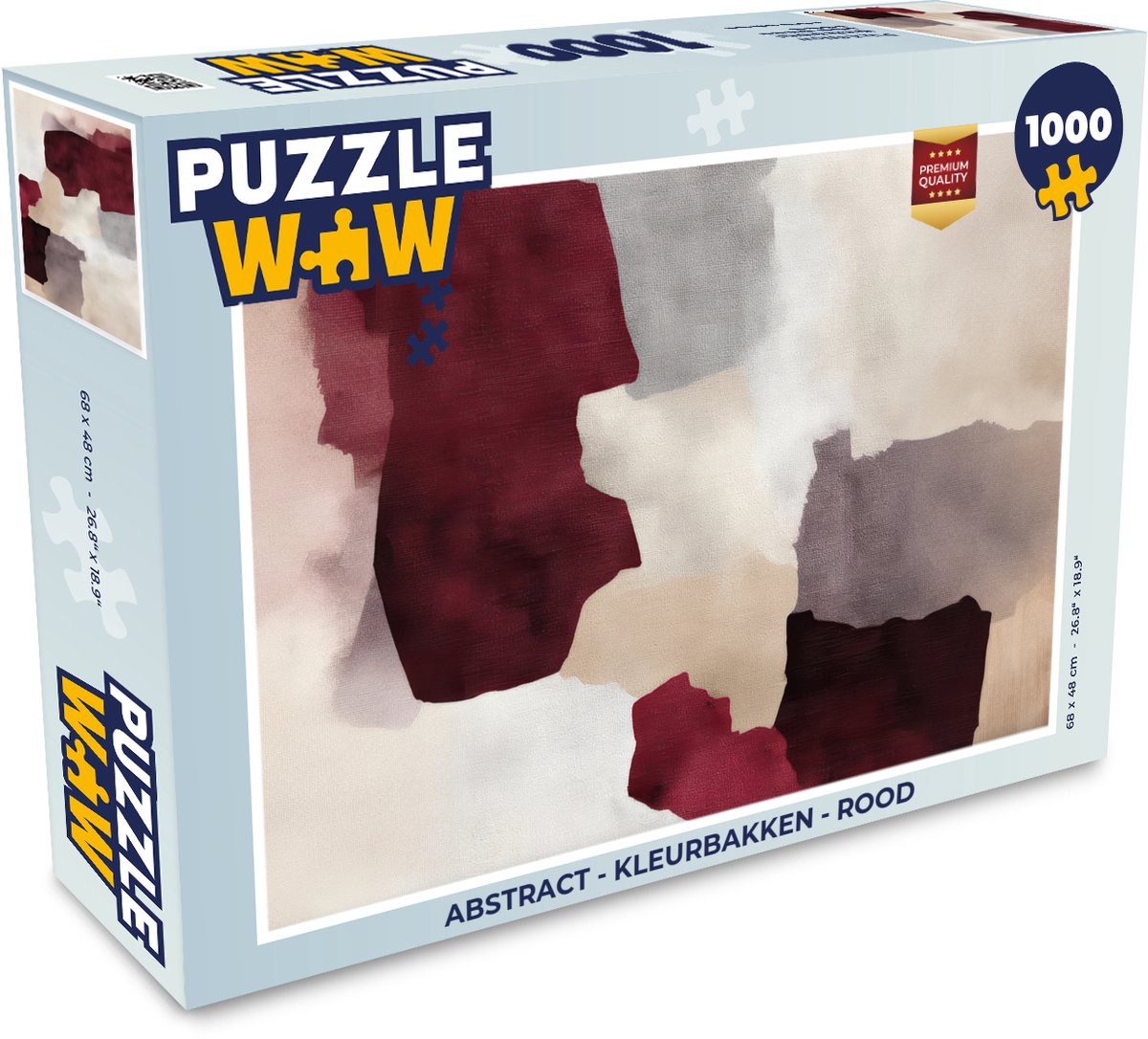 Puzzel Abstract - Kleurbakken - Rood - Legpuzzel - Puzzel 1000 stukjes volwassenen