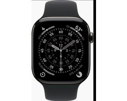 Apple Watch 11 - Wifi + 5G - 42mm - Slate Titanium Case with Black Sport Band - M/L
