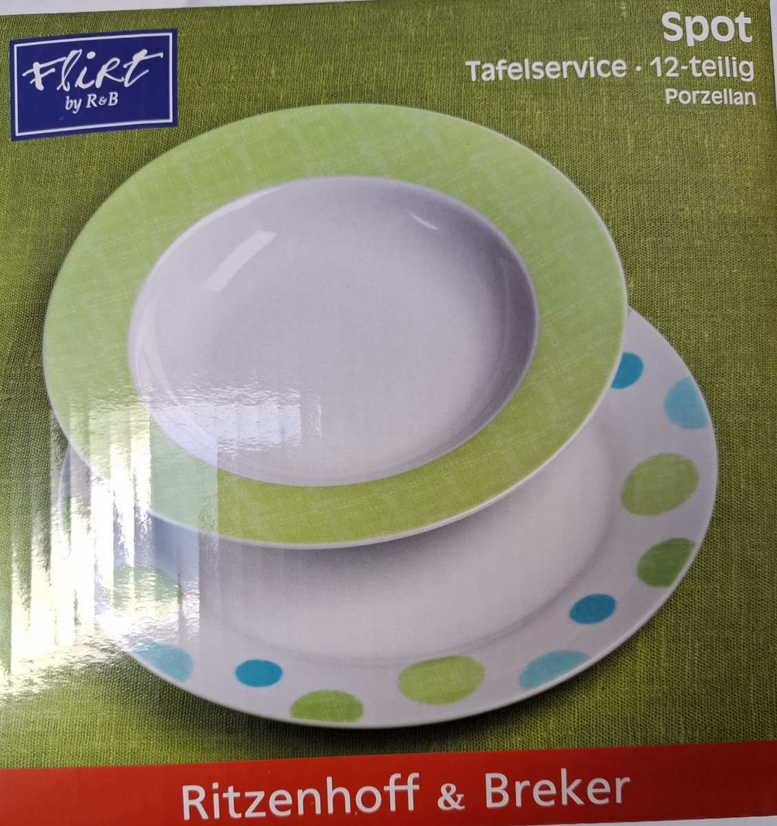 Ritzenhoff & Breker Green Spot eetservies 12 delig porselein