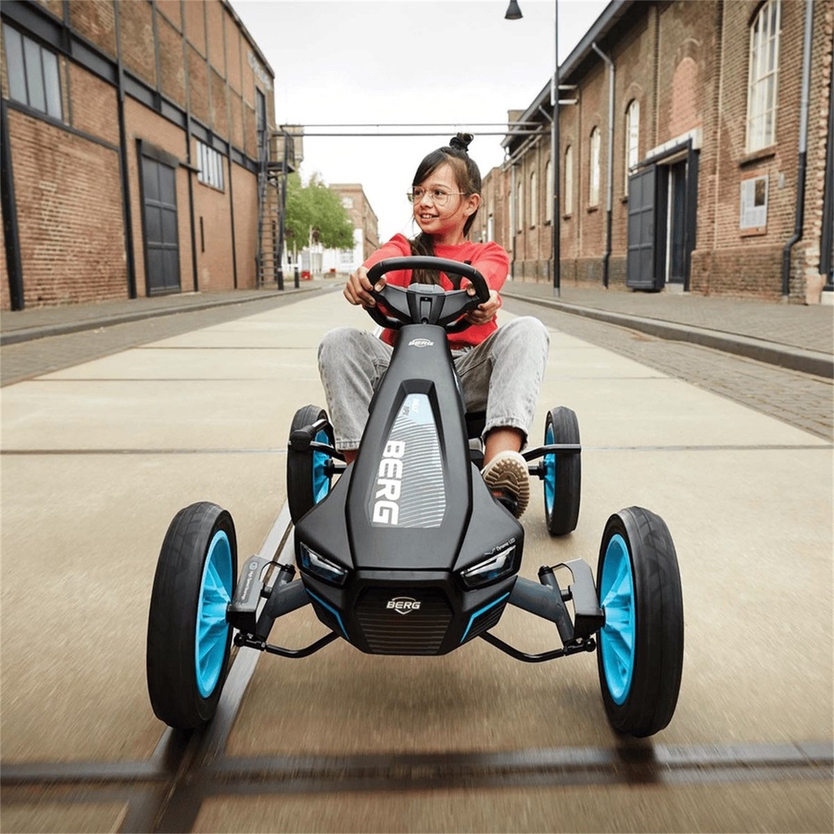 BERG Rally APX Blue Skelter - 4+ Jaar - Verstelbare Stoel - LED verlichting - Soundbox Race - Blauw — afbeelding 3