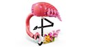 Roze LEGO Creator flamingo, gebogen hals, met bloemen.
