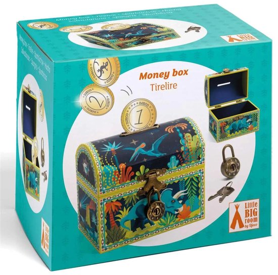 Tirelire Dino Djeco avec cadenas