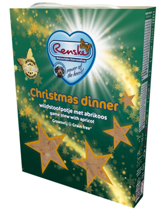Renske Hondenvoer Nat Vers Gestoomd Adult Graanvrij Eend & Hert Kerst Limited - 395 gr