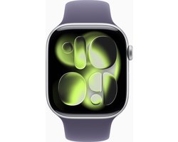 Apple Watch 11 - Wifi + 5G - 46mm - Silver Aluminium Case with Purple Fog Sport Band - M/L