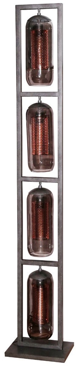 Fraaai - Wrexham vloerlamp 4L 190 cm staal smoke