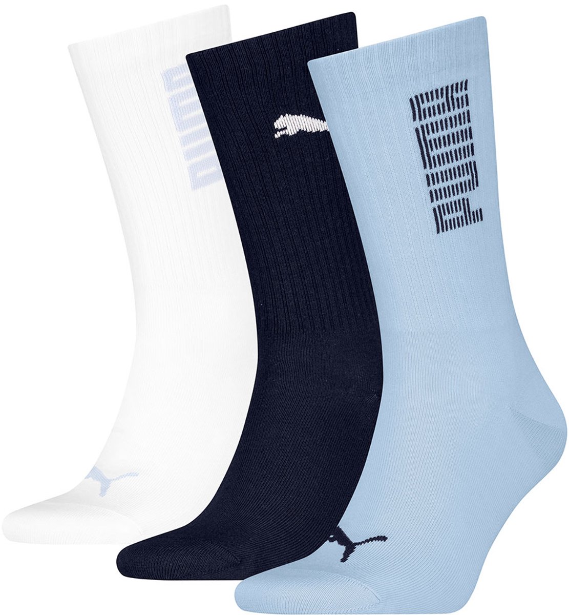 Puma 701233658 Crewsokken 3 Paren Marineblauw