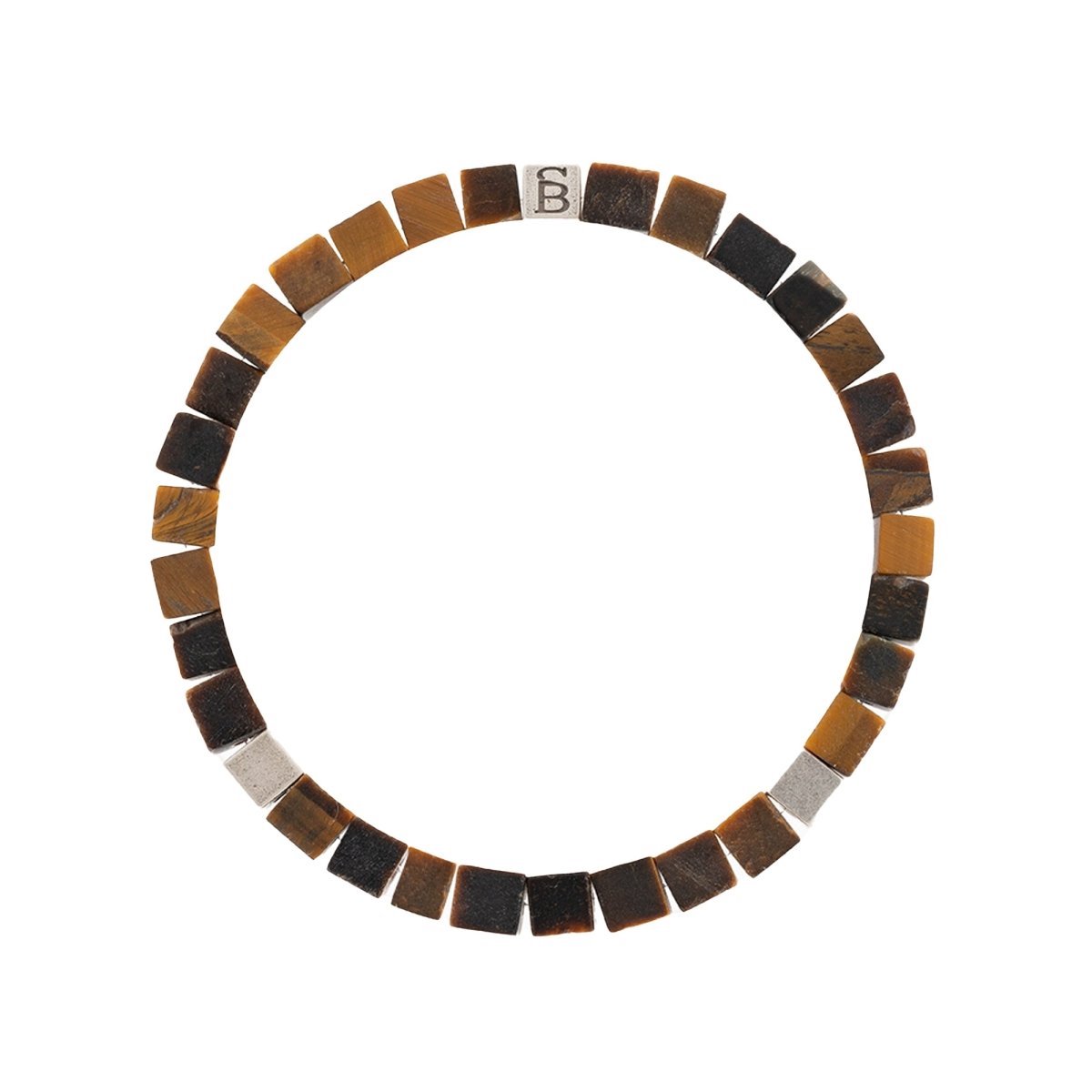 STEEL & BARNETT - Kralenarmband Heren - Memphis - Tijgeroog - Maat S