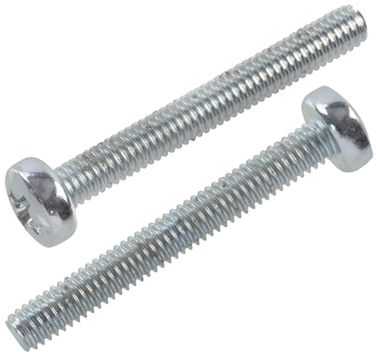 NV59844 - Set van 12 metalen schroeven M2,5 x 20 mm - cilindrische kop - staal - zilver
