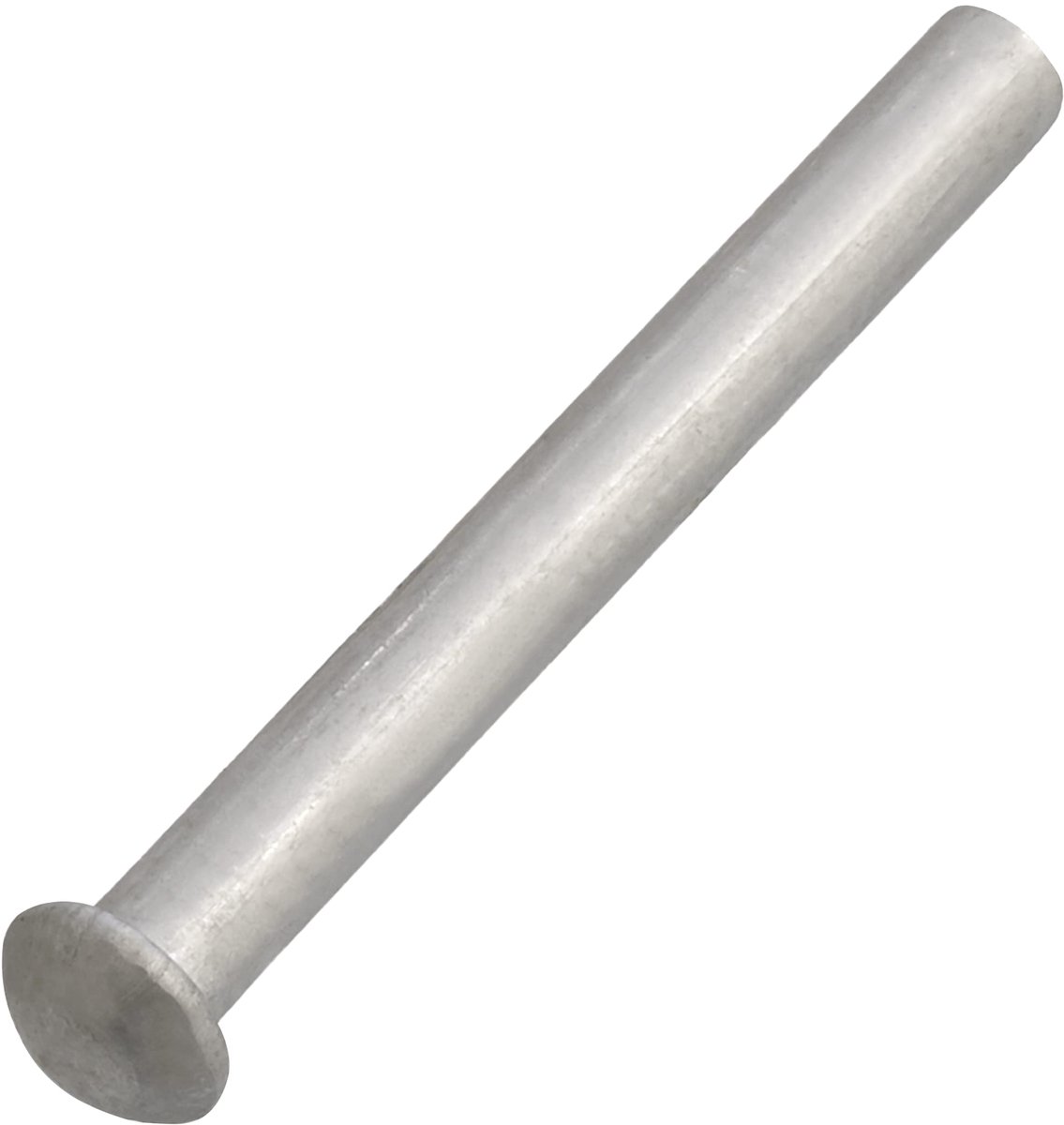 C62033 - Set van 10 aluminium klinknagels Ã˜4x35mm met gebogen kop - niet-demonteerbaar - DIN 660 - kleur zilver