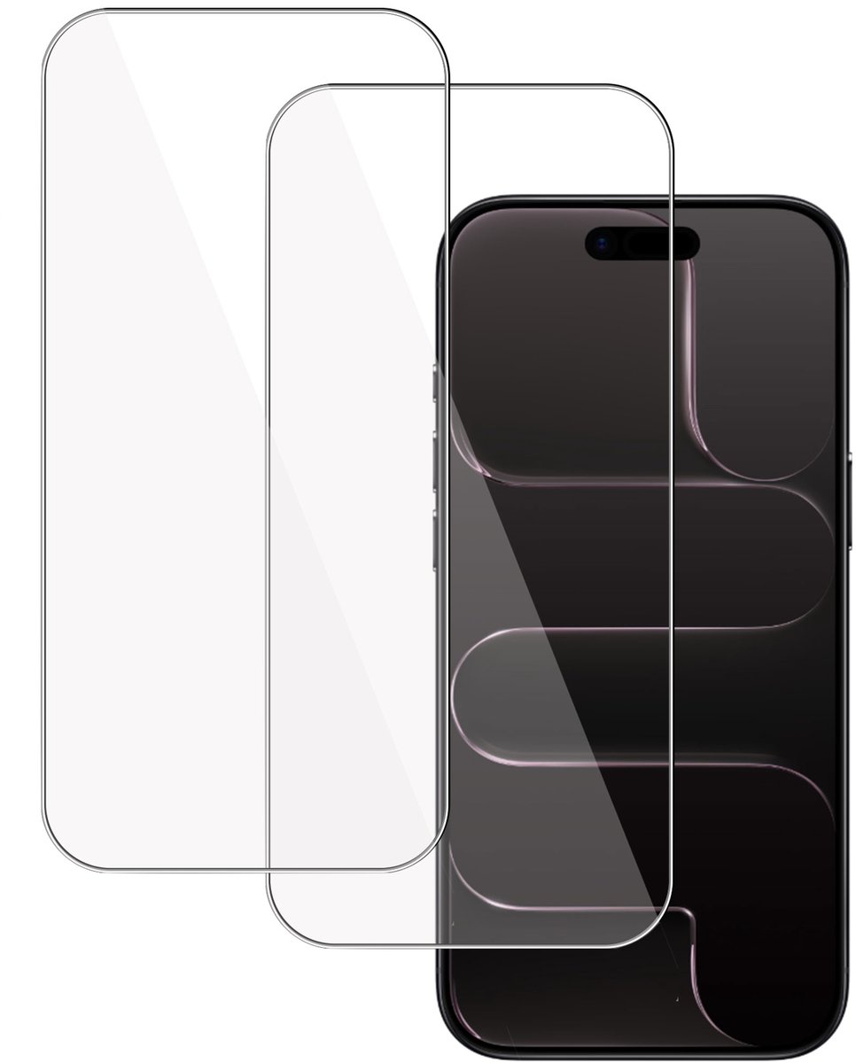2x TechNow Screenprotector geschikt voor iPhone 17 Air Screenprotector - Gehard Glas - Rounded - Proteqt+