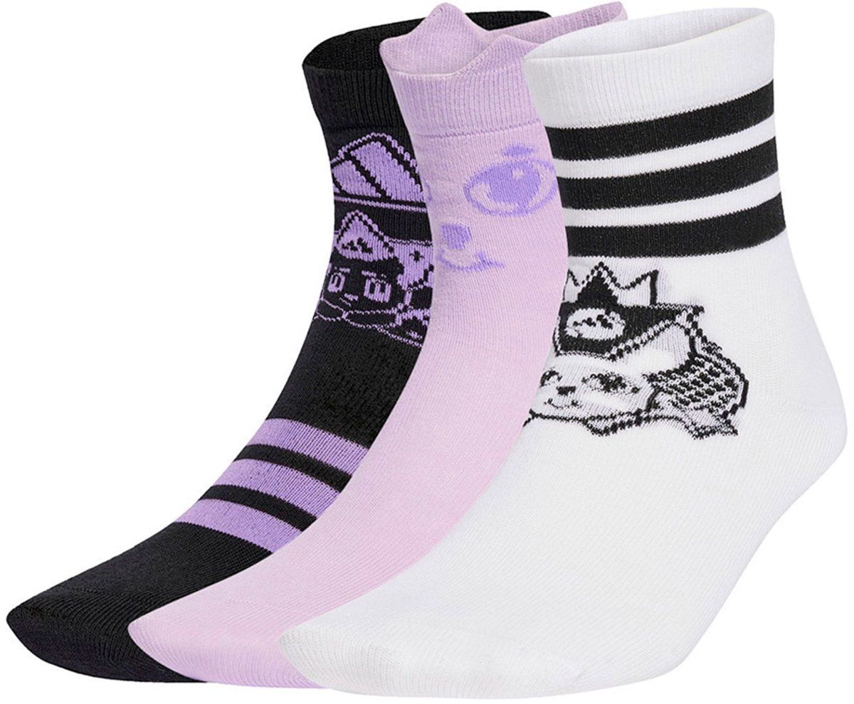Adidas Bubbles Crewsokken 3 Eenheden Veelkleurig Jongens Meisjes Zwart
