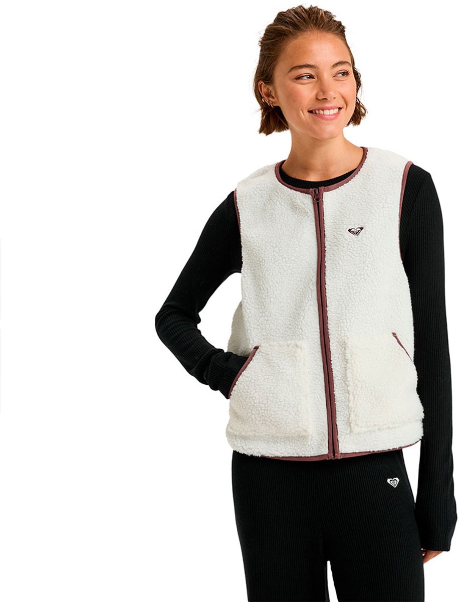 Roxy Waves Of Warmth Easy Fleece Vest L Vrouw Wit