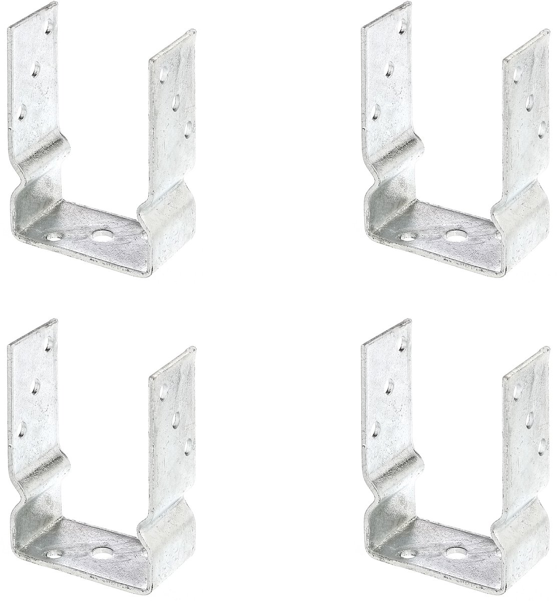 Alberts 4 x U-paaldrager, 101x150 mm, thermisch verzinkt, voor opschroeven, diepte 60 mm