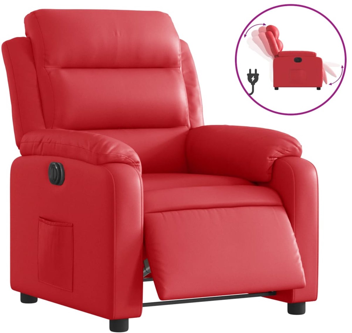 vidaXL Fauteuil - verstelbaar - elektrisch - kunstleer - rood