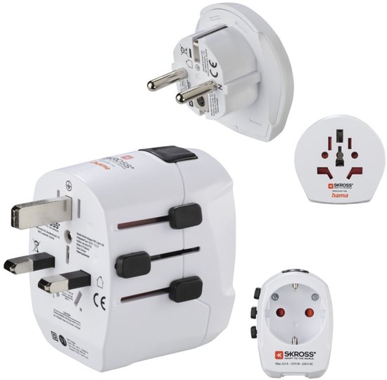 Hama Wereldreisadapter Universel World Travel Pro Light Usb (223474)