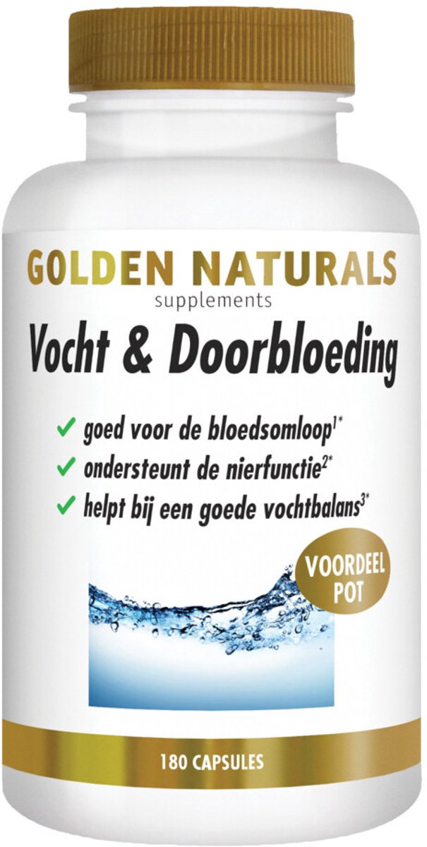 Golden Naturals - Vocht & Doorbloeding - 2 x 180 vegacapsules - Voordeelverpakking