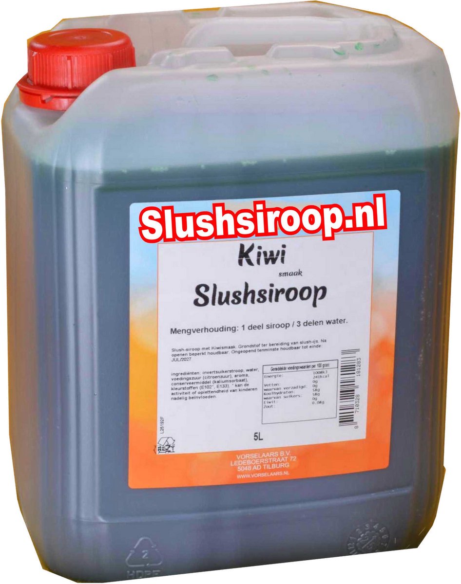Slushsiroop KIWI - tank met 5 liter - Vorselaars - MilaNNE