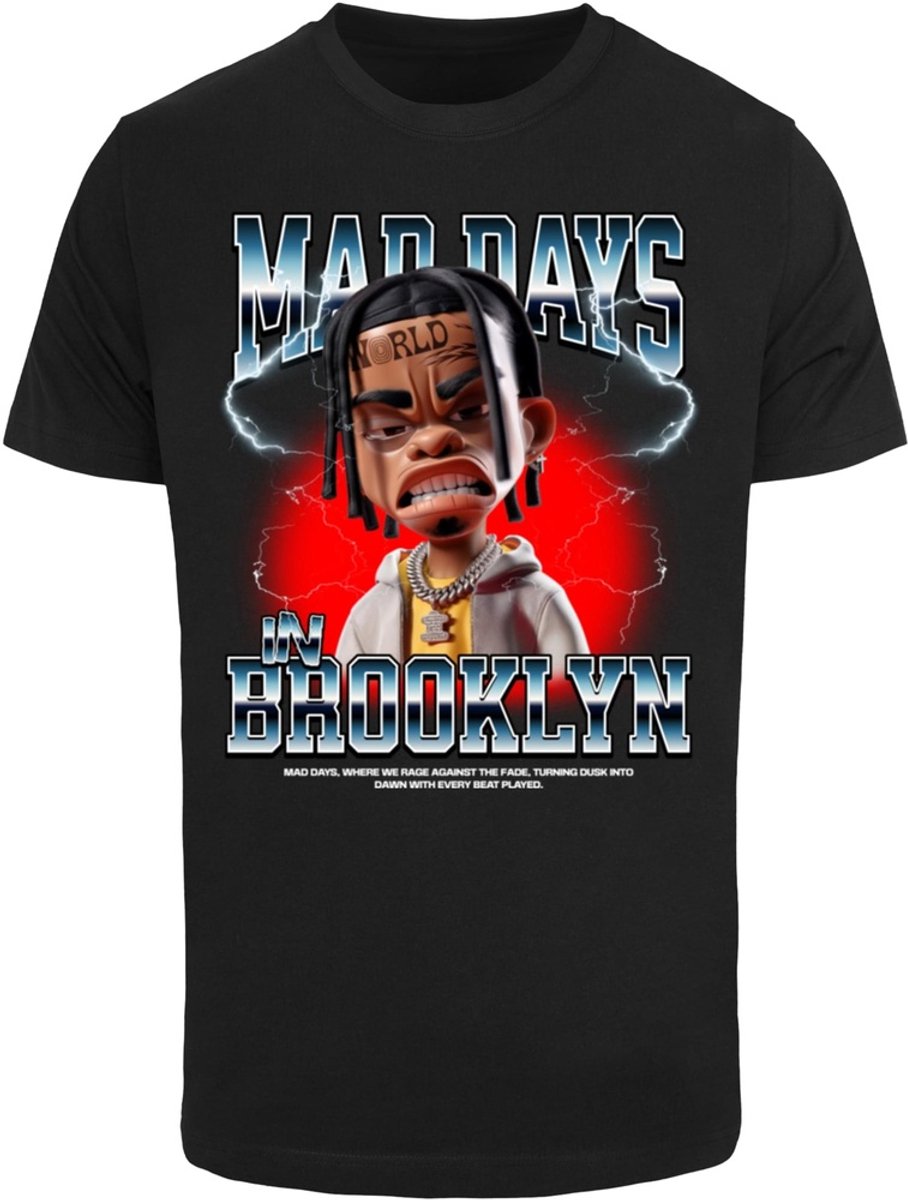 Mister Tee Mad Days Heren T-shirt XS Zwart