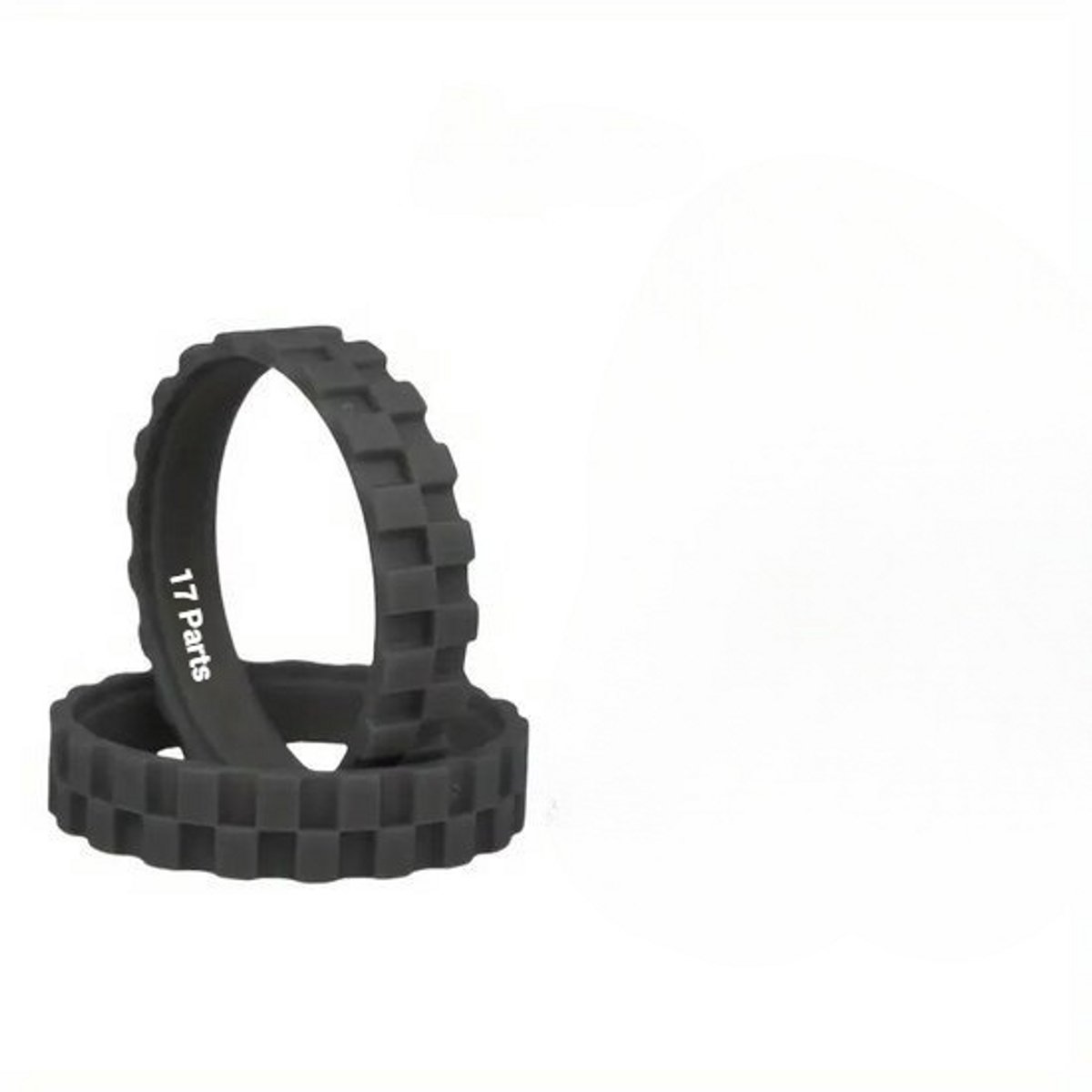 17 Parts – 2 Stuks Wielbanden Geschikt voor iRobot Roomba – Compatibel met Series 500, 600, 700, 800, 900, e5, i7, j7 & j9 – Antislip Rubberen Banden – Stil & Duurzaam – Vervangende Accessoires voor Robotstofzuiger