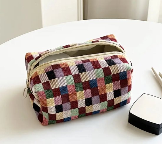 Trousse de maquillage rétro Multi avec coussin Creative – Essentials pour les voyages – Sac de voyage