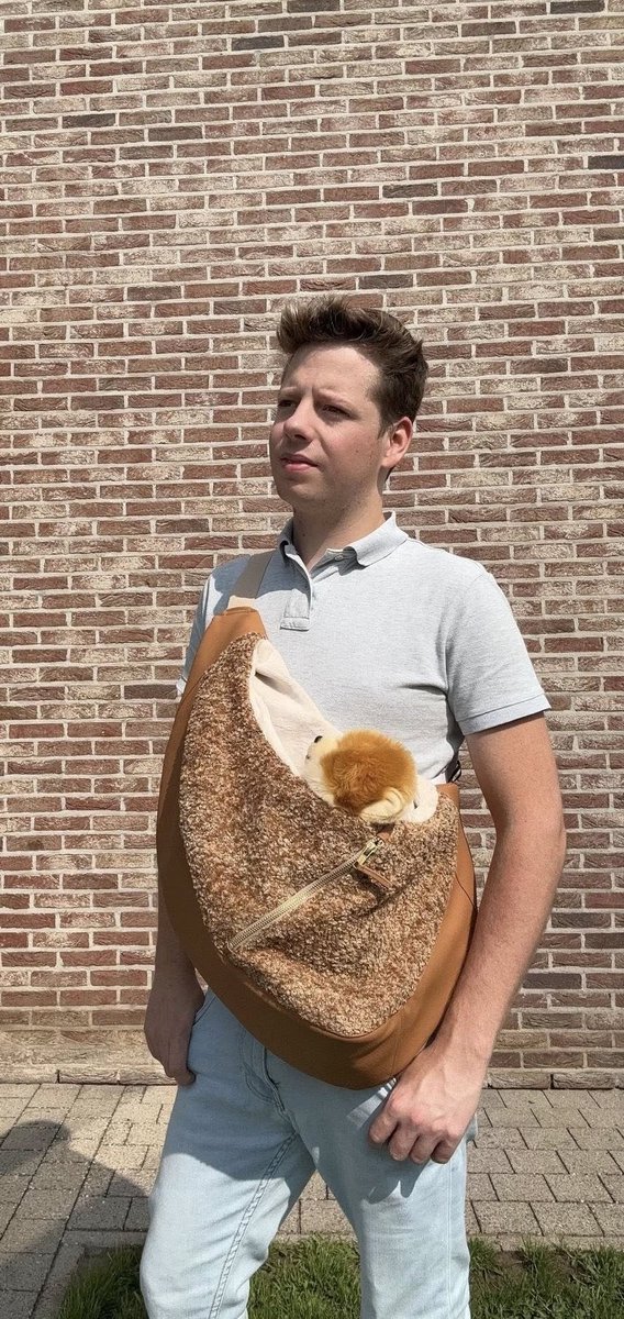 FIFI DOGFASHION LUNO BAG-CAMEL -COGNAC-MADE IN BELGIUM