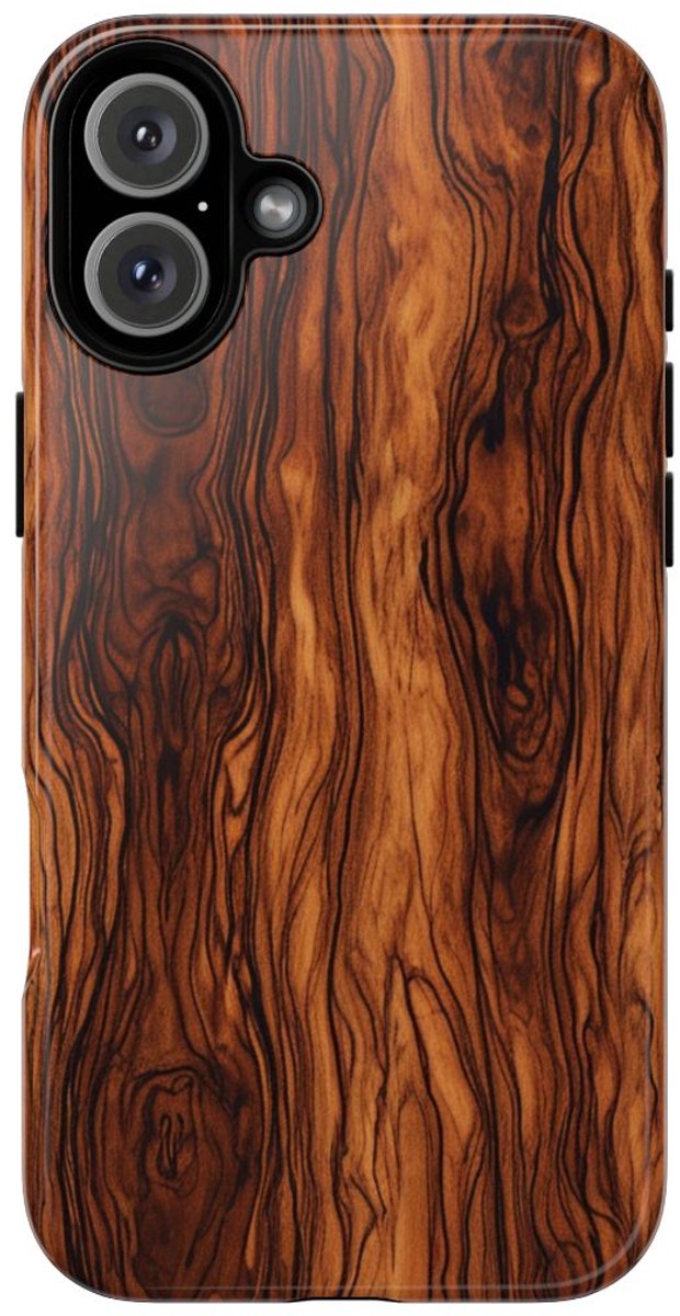Luxe Burlhoutstructuur – Telefoonhoesje Geschikt voor iPhone 16 Plus