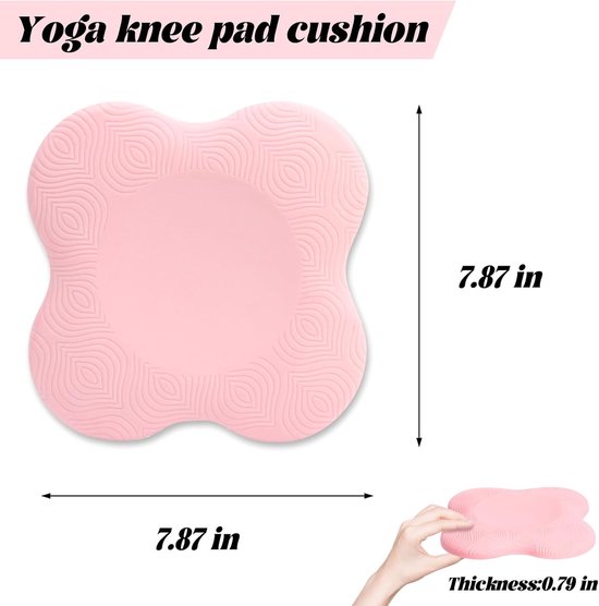 2 stuks - Yoga Kniebeschermer - Extra Dik - Voor Knieën - Ellebogen - Polsen - Handen - Hoofd - Pilates Kniebeschermer - Yoga Kniebeschermer - Oefenmat - Ondersteunende Schuimmat - Voor Vrouwen en Mannen - Roze — afbeelding 5