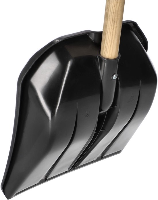 KADAX Spade, kleine sneeuwschep van kunststof, comfortabele sneeuwruimer met steel van hout, sneeuwschuiver met ergonomische D-greep, sneeuwschuiver voor sneeuwwaaien (60 x 30 cm) van KADAX — afbeelding 3