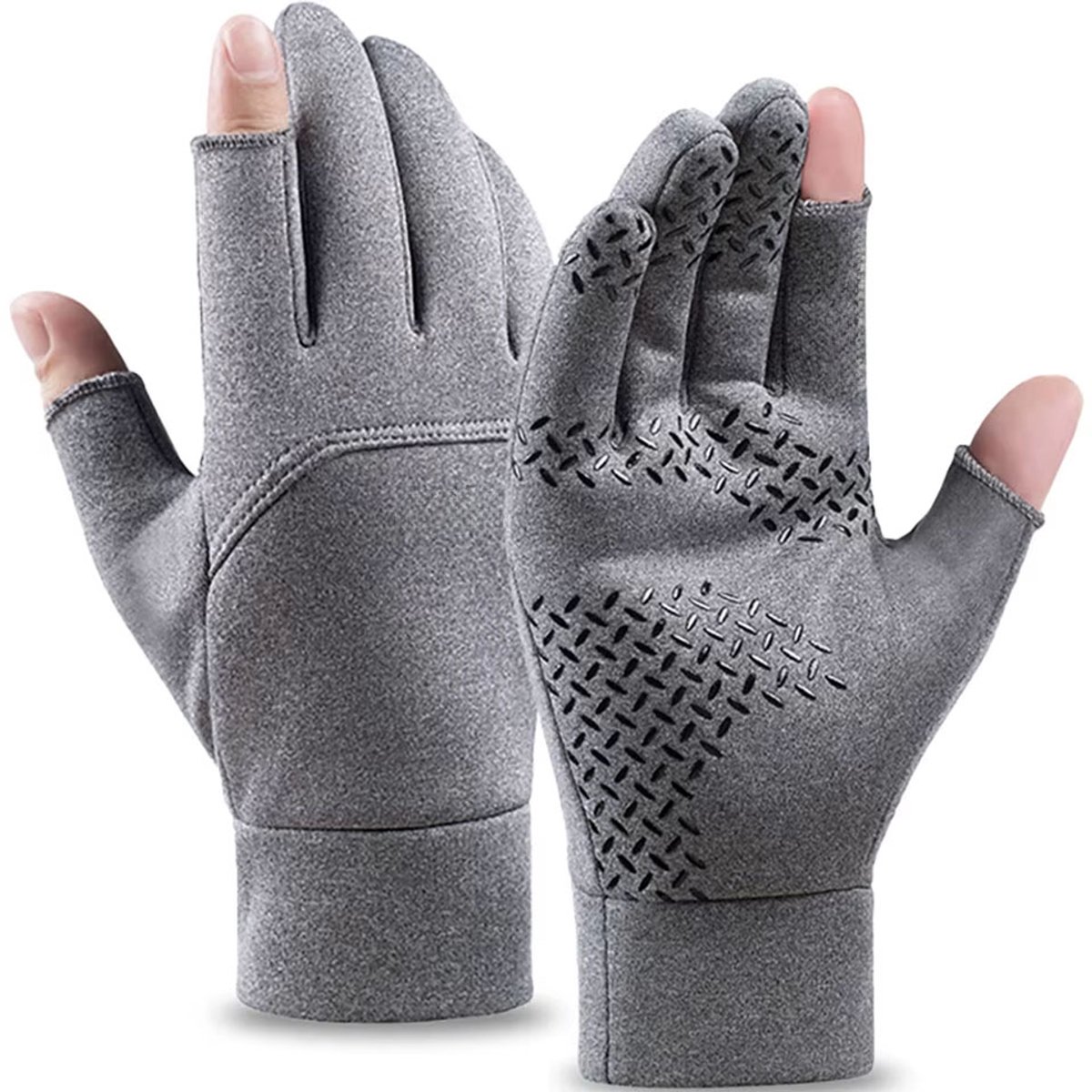 Winter Vishandschoenen Maat L – Heren & Dames – Warme Antislip Handschoenen met Open Vingers – Voor Buiten Vissen