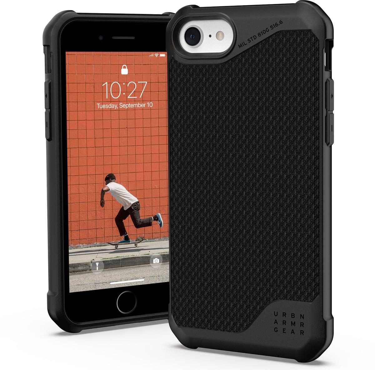 Urban Armor Gear Metropolis LT iPhone SE (2020/2022)/8/7 Hoesje Zwart