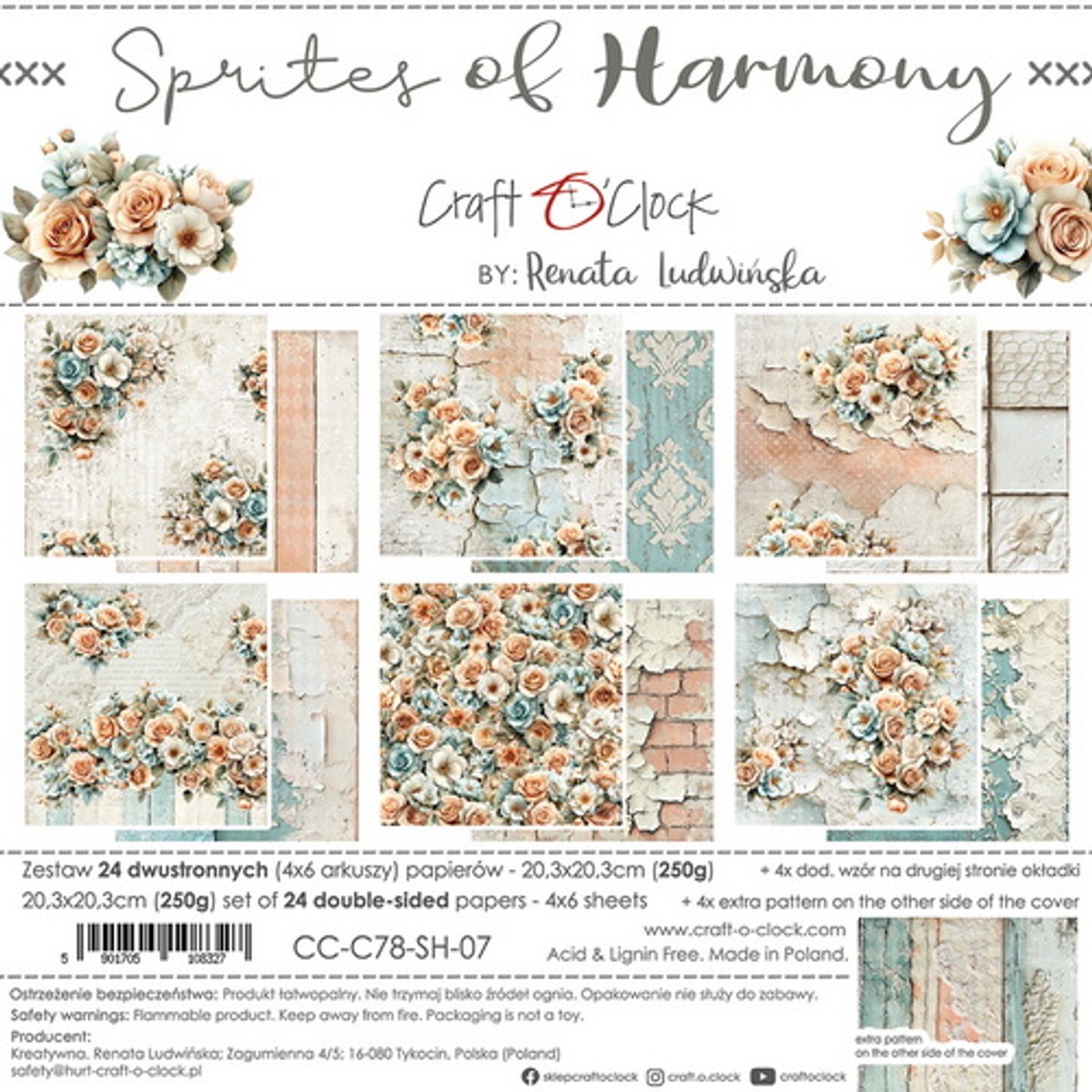Craft O Clock Paper Pack 20x20 cm - 07 Sprites of Harmony