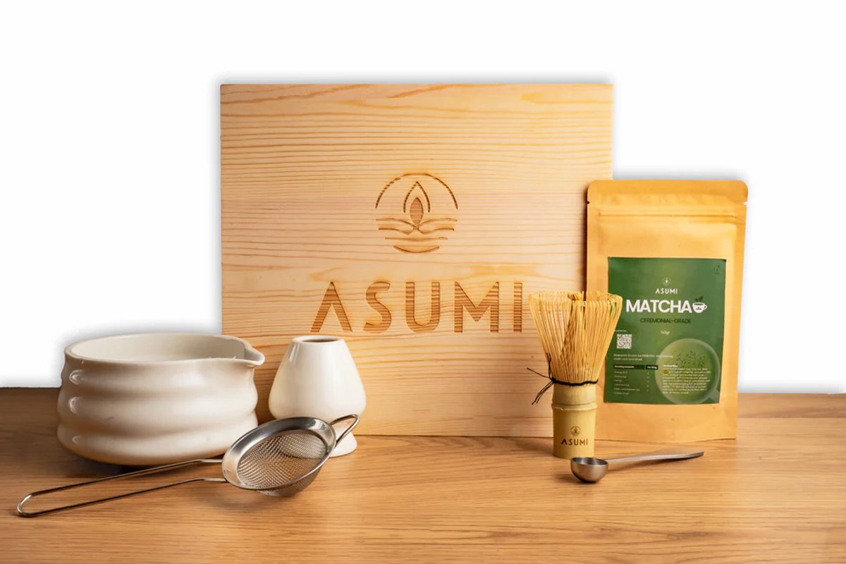 Asumi Matchakit - Matcha Zeefje - Matcha Bowl - Matcha klopper - Matcha Lepeltje - Matcha Houder