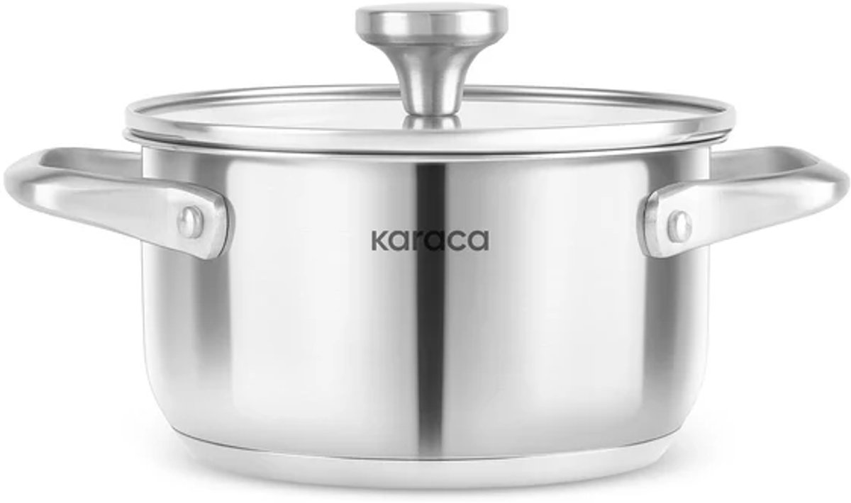 Karaca Elite - Kookpot met Deksel – 16 cm – RVS – Inductie Geschikt
