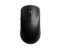 VXE R1 PRO - Draadloze Gaming-Muis - 48g - PAW3395 Sensor - Ultralicht - 4000 Hz Polling Rate - Oplaadbare 500 mAh Batterij - Huano Pink Dot Switches - Ice-Feel Coating – Zwart