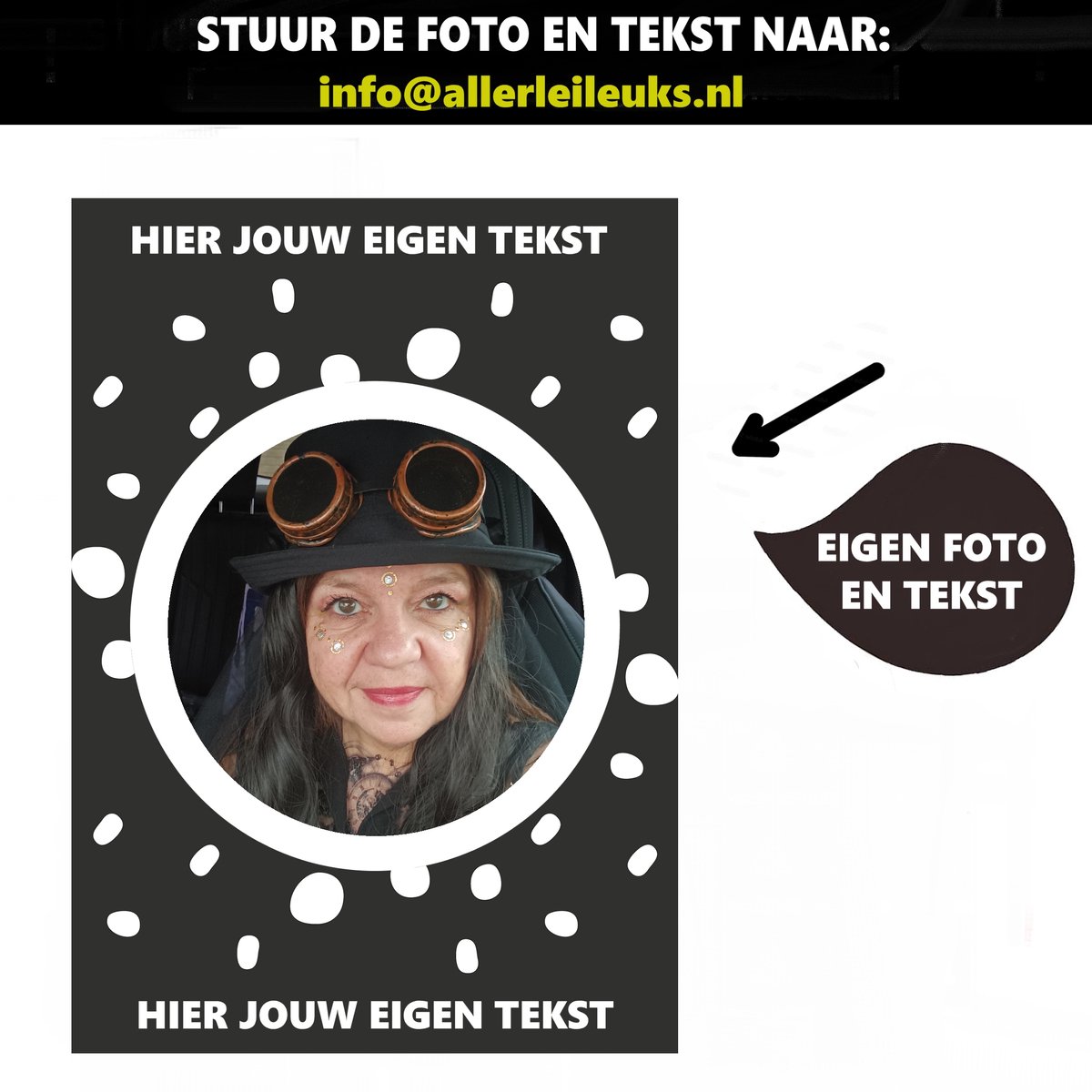 25 stuks gepersonaliseerde fotokaarten zwart wit design - A6 enkele wenskaarten met eigen foto en tekst - kaarten voor geboorte huwelijk bruiloft jubileum afscheid bedankjes pensioen 40, 50, 60, jaar - aankondiging uitnodiging gepersonaliseerd cadeau