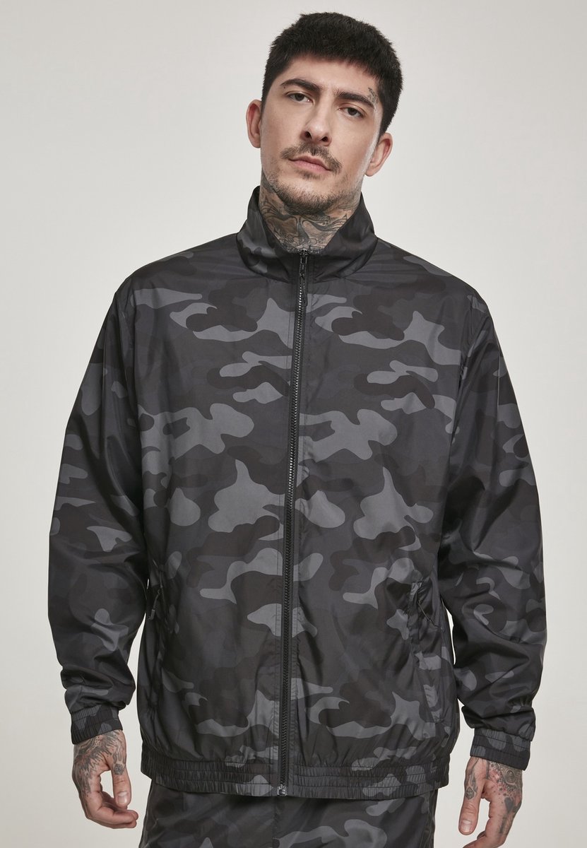 Urban Classics Camo Track Jacket M Groen