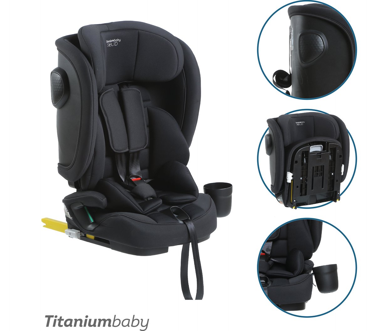 Titaniumbaby Solid Autostoel Luxx Black 76-150 cm.