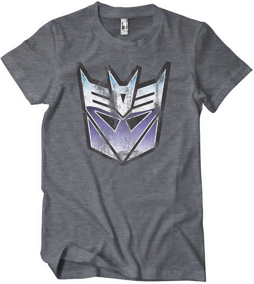 Transformers Distressed Decepticon Shield T-shirt Dark/Heather