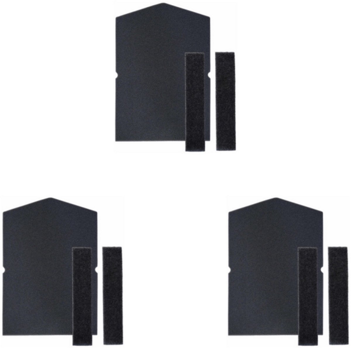 3 filtersets - filerpads - geschikt voor Miele wasdroger sponsfilterpads 6057930 9688381 - Wasmachine- & drogeronderhoud - zwart