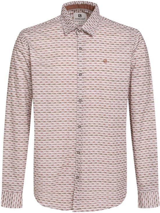 Gabbiano Overhemd Overhemd Met Allover Print 335737 5701 Clay Mannen Maat - 3XL