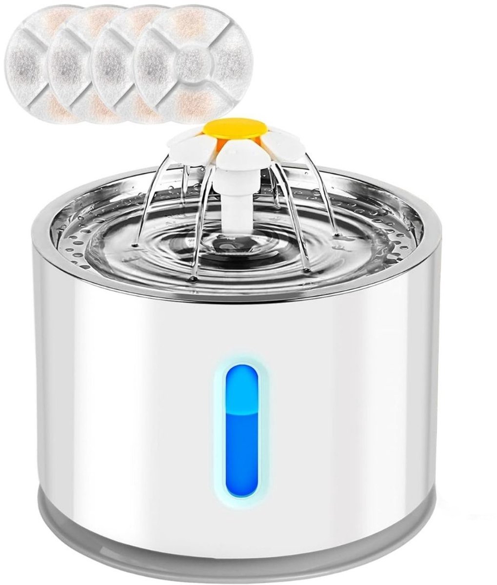 DailySupplies® Drinkfontein Kat – Kattenfontein – Drinkbak Hond – Waterdispenser – Wit