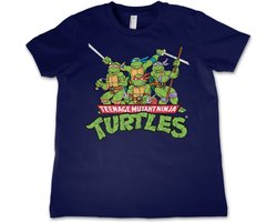 Teenage Mutant Ninja Turtles Teeange Mutant Ninja Turtles Distressed Group kinder-T-shirt, marineblauw