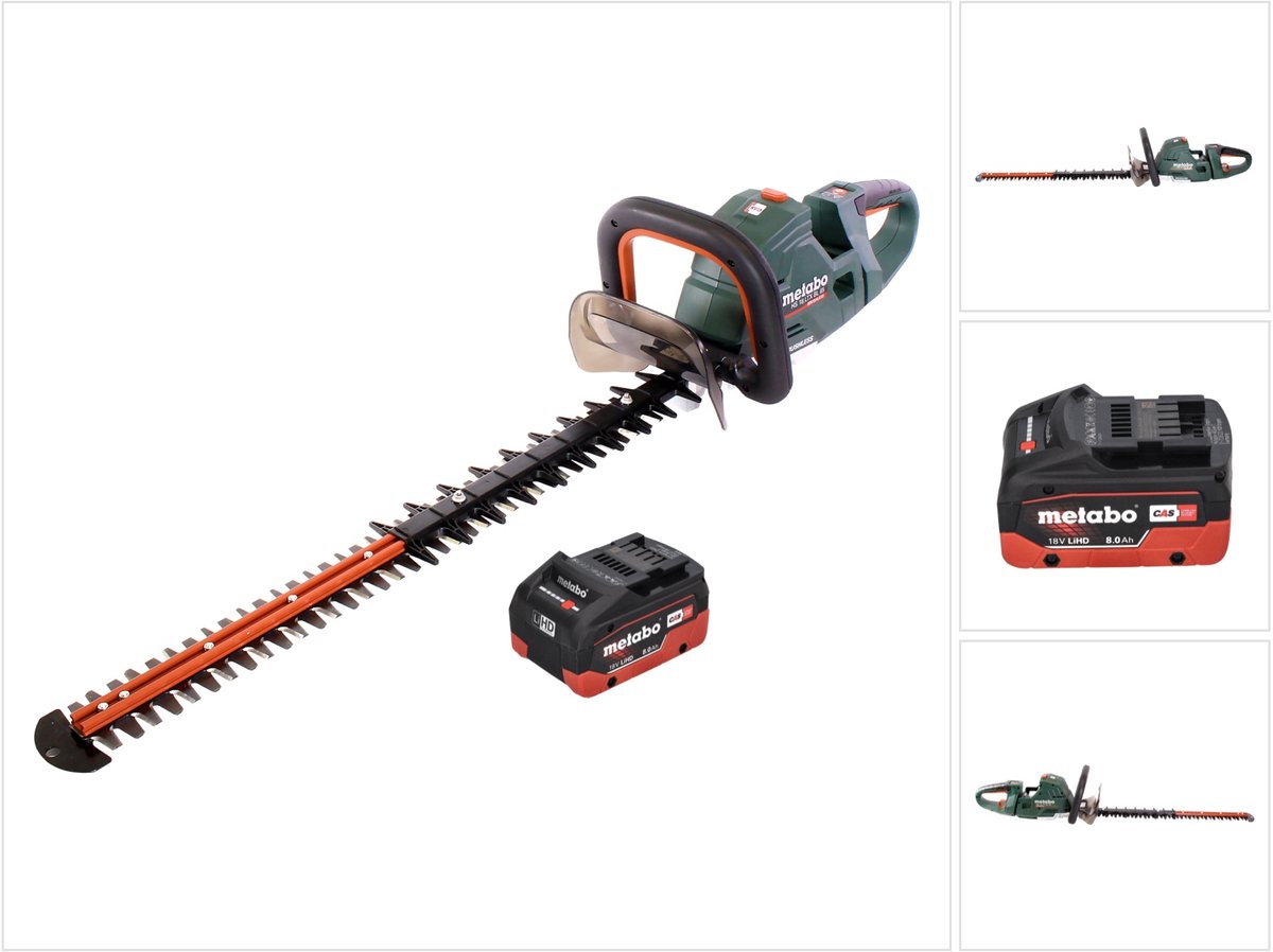 Metabo HS 18 LTX BL 65 accu heggenschaar 18 V 60 cm borstelloos + 1x accu 8.0 Ah - zonder oplader