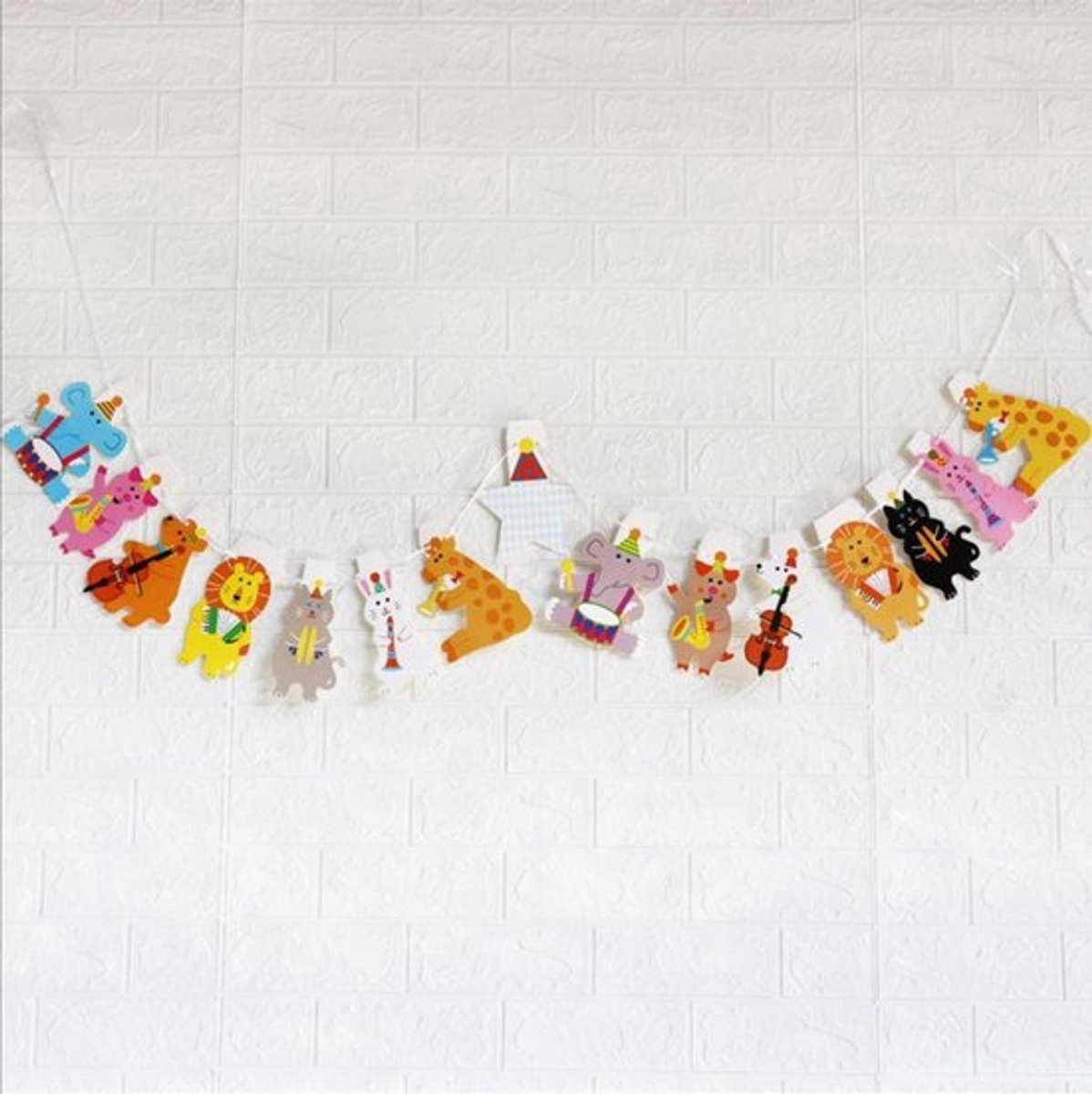 Dieren Slingers , Kinder slingers, Multi kleuren, 15 stuks, Verjaardag, Kinderverjaardag, Feest, Party, Decoratie, Versiering
