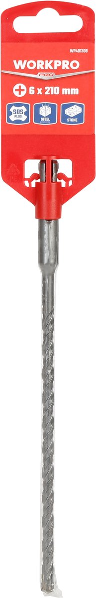 WORKPRO WP401309 SDS-Plus Betonboor Ø8×210 mm – X-Tip – Voor Beton, Gewapend Beton & Natuursteen