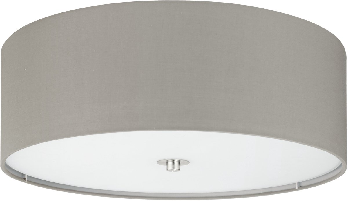 EGLO Pasteri - Plafondlamp - 3 Lichts - ø475 mm. - Nikkel-Mat - Wit