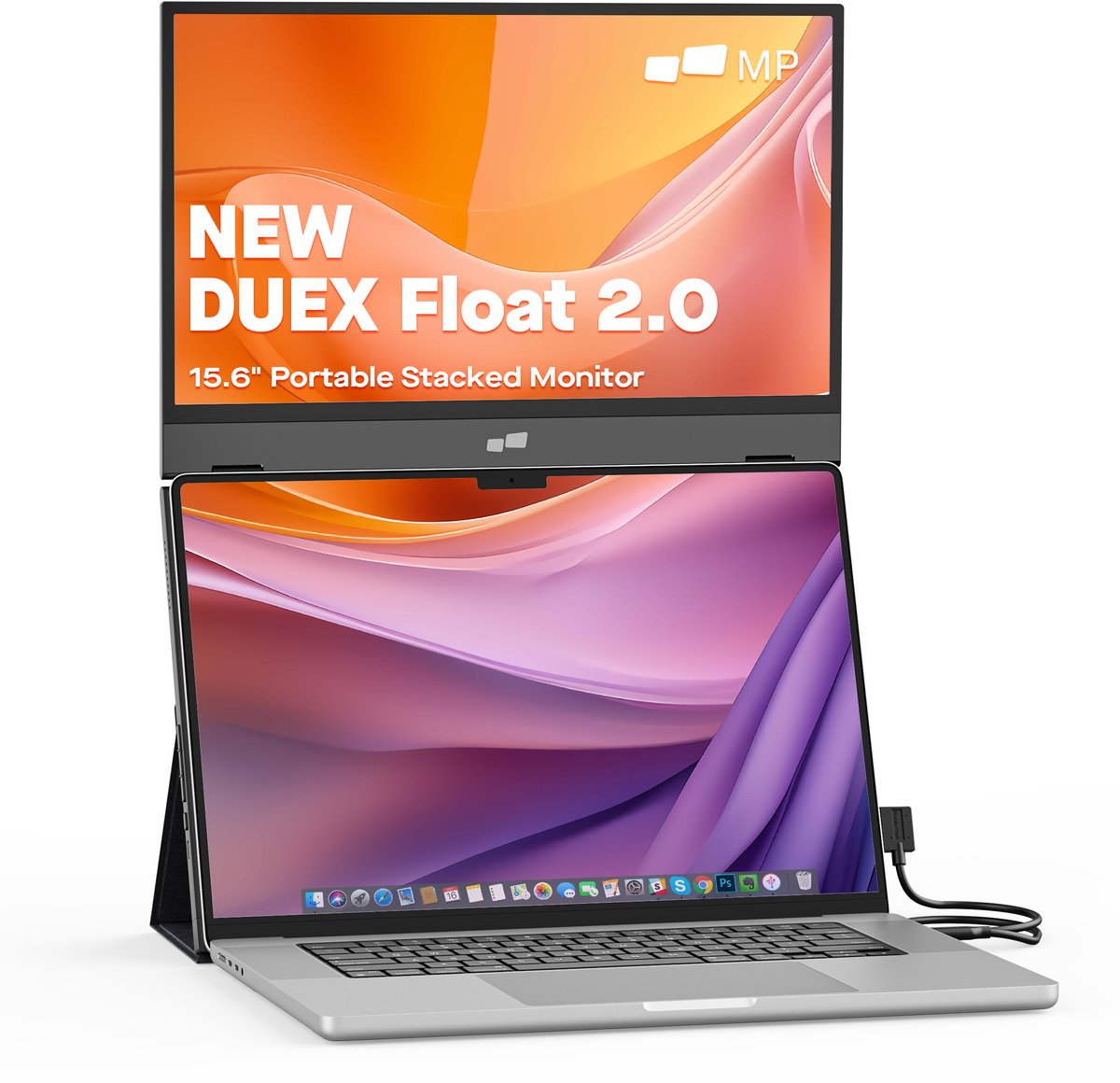 Mobile Pixels Duex Float 2 - Portable Monitor - 15.6 inch Monitor - FHD - 60hz - Draagbaar Beeldscherm - Draagbare Monitor - Extra Laptopscherm